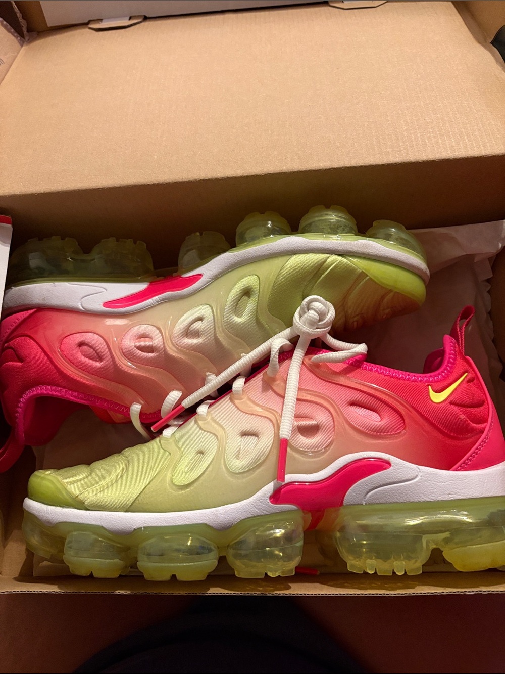 Nike Women’s Gradient Pink & Lime Vapormax Sneakers